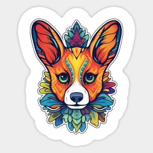 Corgi head ayahuasca art Sticker